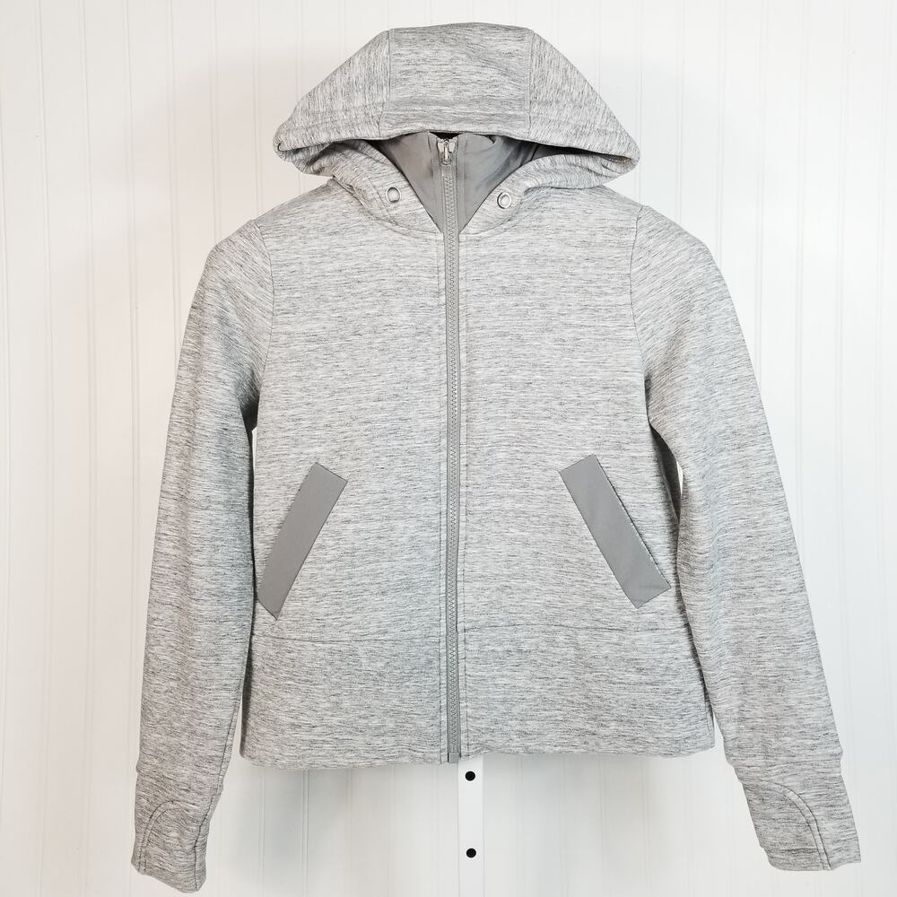 Athleta Zip Up Hooded‎ Jacket Gray XS
